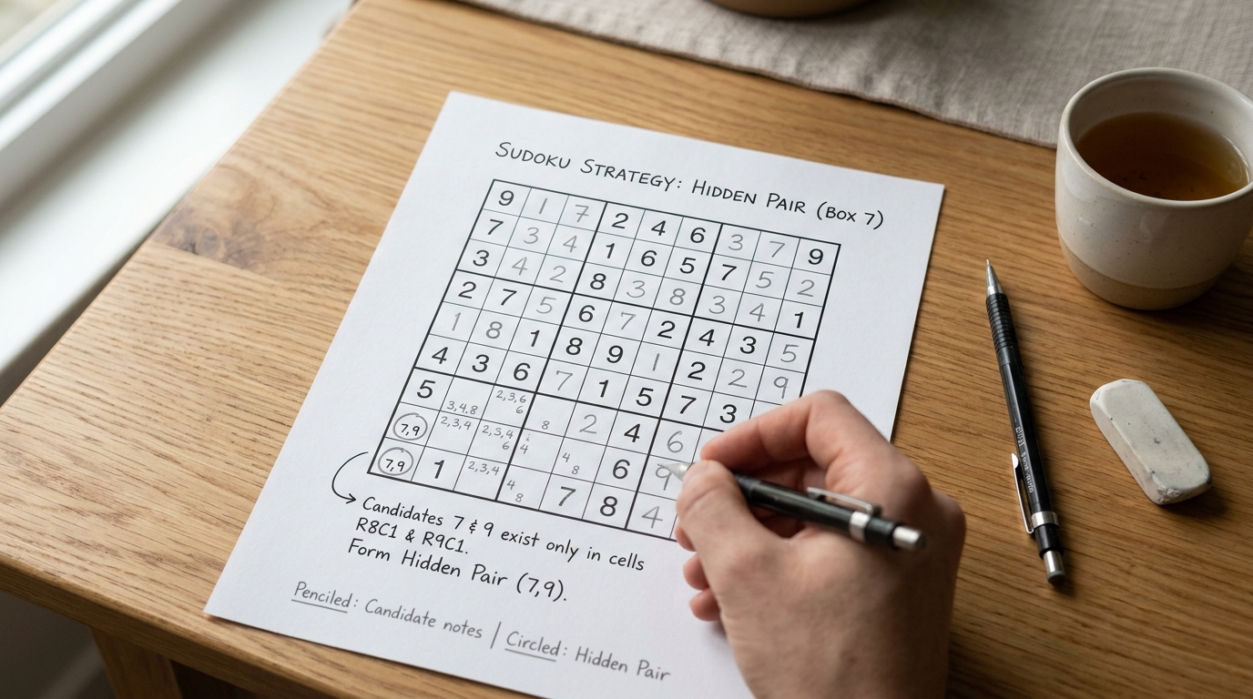 sudoku mistake recovery illustration for LA Times Sudoku